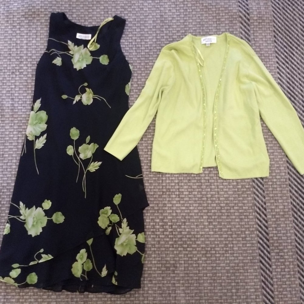 Women's Studio I Dress w/ Cardigan Size 10 P